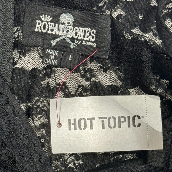 Royal Bones size large black dress NWT in perfect condition! Lace layer on top. - Picture 12 of 12